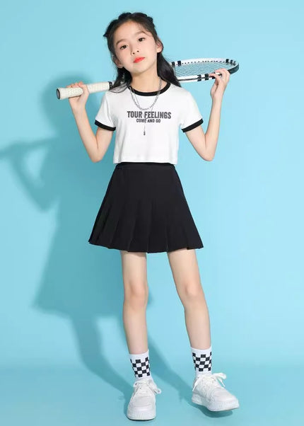 Girls Pleated Skort/Skirt with Labubu Doll