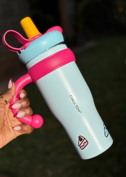 Kids & School Vacuum Stainless Steel Straw Tumbler Mug (860ml)