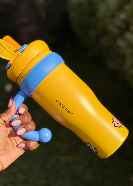 Kids & School Vacuum Stainless Steel Straw Tumbler Mug (860ml)