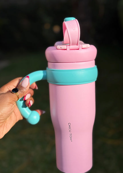 Kids & School Vacuum Stainless Steel Straw Tumbler Mug (860ml)