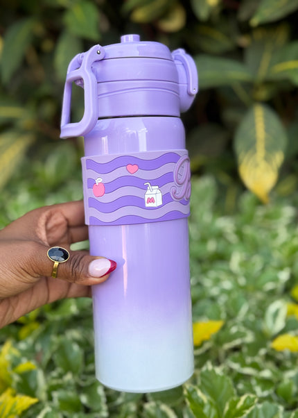 Kids Stainless Steel Water Bottle with Silicone Grip Band