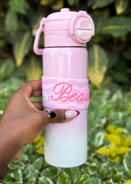Kids Stainless Steel Water Bottle with Silicone Grip Band