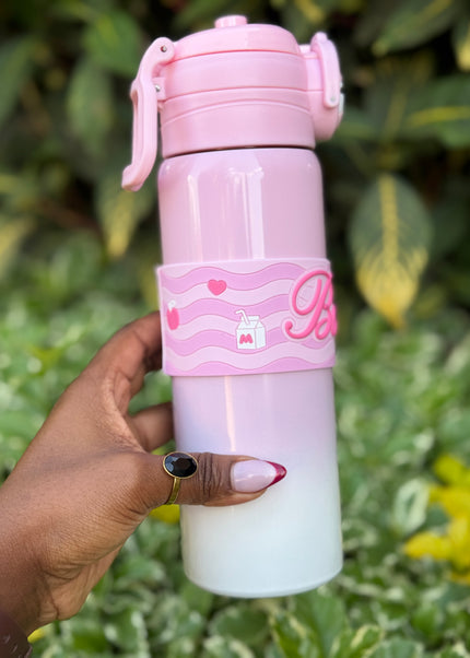 Kids Stainless Steel Water Bottle with Silicone Grip Band