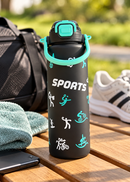 Kids BPA-Free Sports Water Bottle with Carry Handle