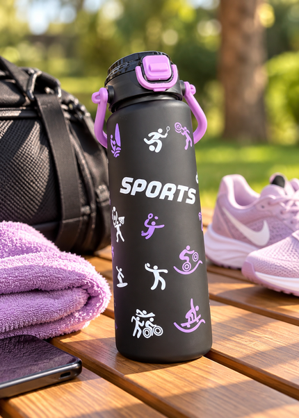 Kids BPA-Free Sports Water Bottle with Carry Handle