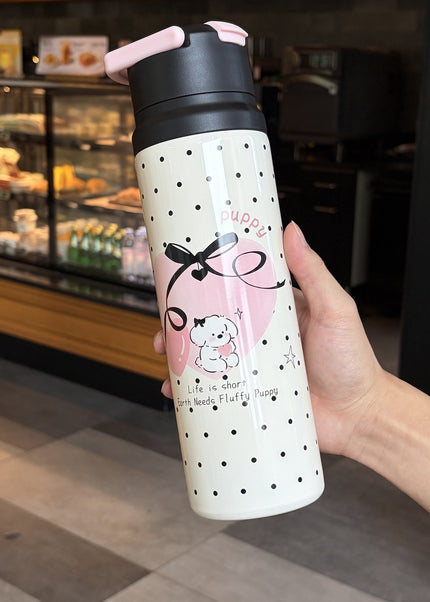 Kids Slim Stainless Steel Vacuum Water Bottle with Carry Loop