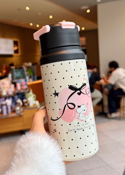 Kids Slim Stainless Steel Vacuum Water Bottle with Carry Loop
