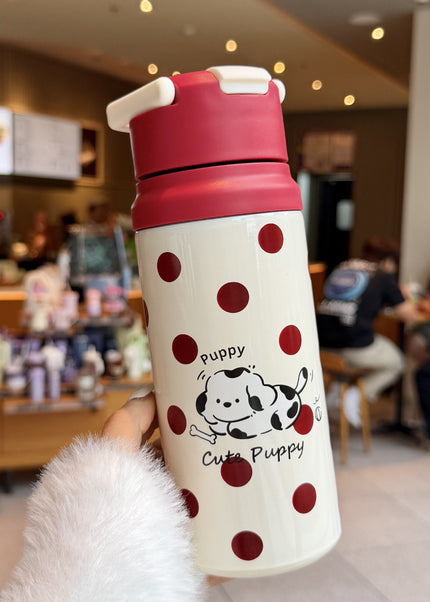 Kids Slim Stainless Steel Vacuum Water Bottle with Carry Loop