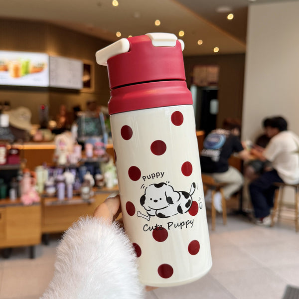 Kids Slim Stainless Steel Vacuum Water Bottle with Carry Loop