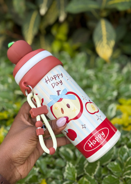 Kids Stainless Steel Vacuum Water Bottle with 3D Fruit Cap