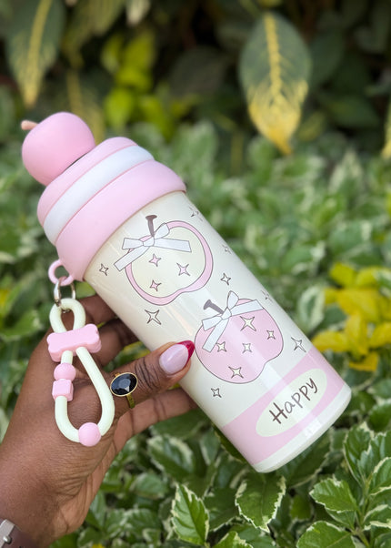 Kids Stainless Steel Vacuum Water Bottle with 3D Fruit Cap
