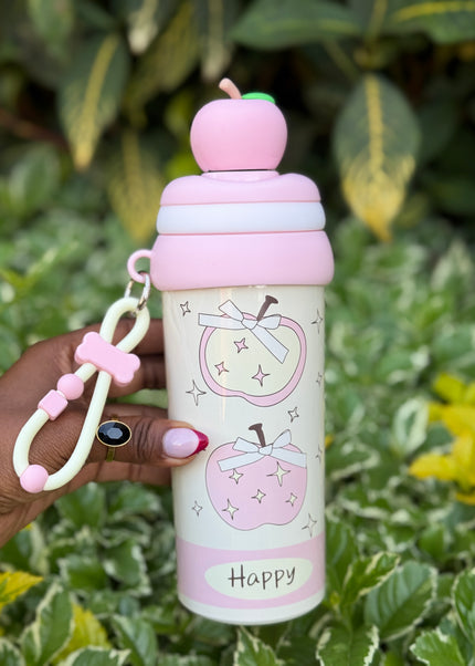 Kids Stainless Steel Vacuum Water Bottle with 3D Fruit Cap