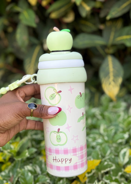 Kids Stainless Steel Vacuum Water Bottle with 3D Fruit Cap