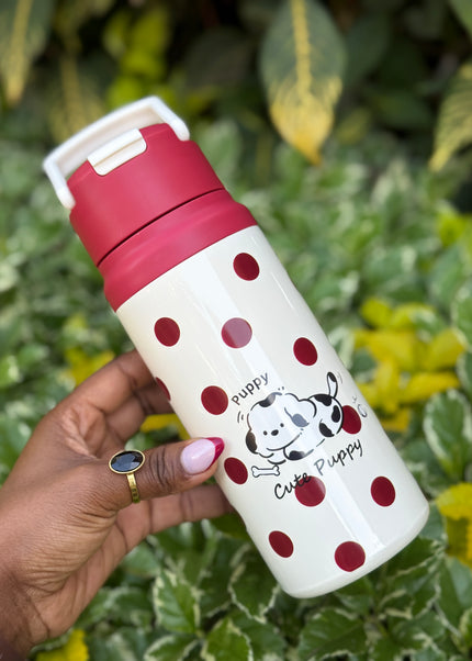 Kids Slim Stainless Steel Vacuum Water Bottle with Carry Loop