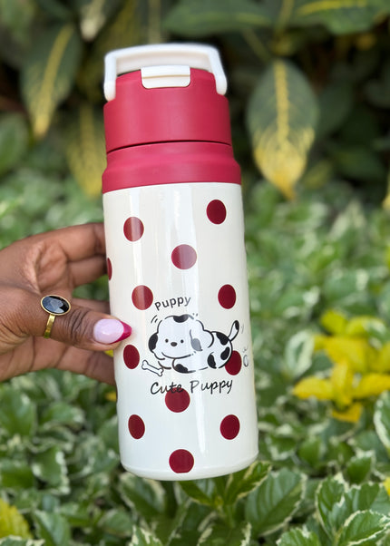 Kids Slim Stainless Steel Vacuum Water Bottle with Carry Loop