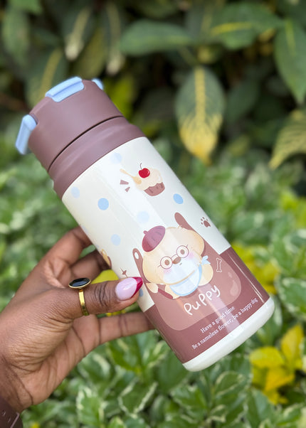 Kids Slim Stainless Steel Vacuum Water Bottle with Carry Loop