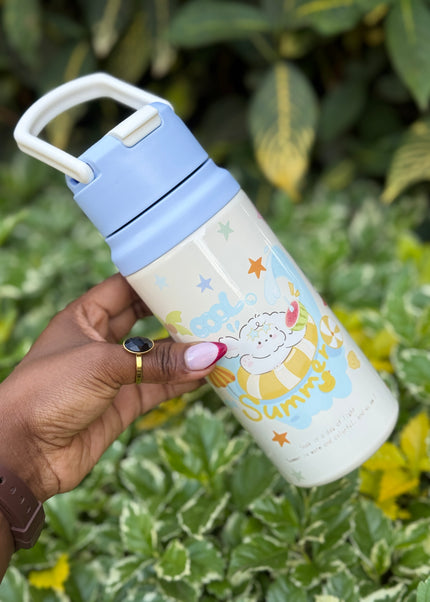 Kids Slim Stainless Steel Vacuum Water Bottle with Carry Loop
