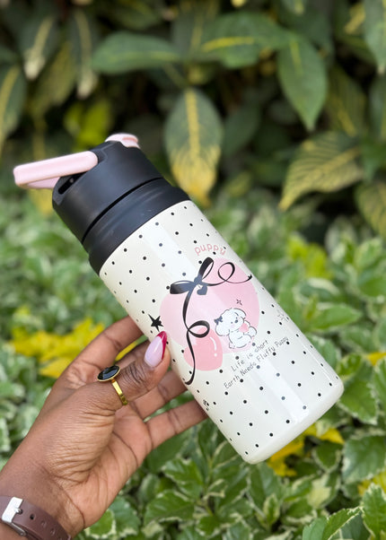 Kids Slim Stainless Steel Vacuum Water Bottle with Carry Loop