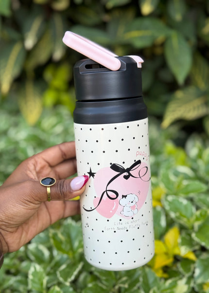 Kids Slim Stainless Steel Vacuum Water Bottle with Carry Loop