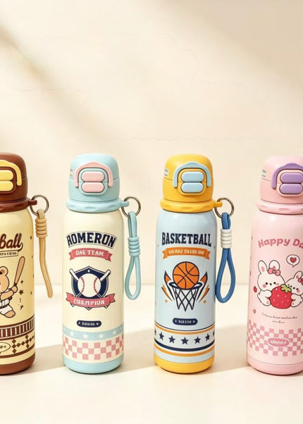 Kids 316L Stainless Steel Dual-Drinking Insulated Water Bottle