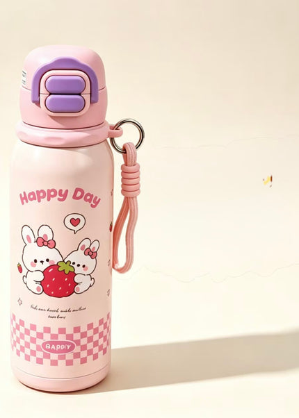 Kids 316L Stainless Steel Dual-Drinking Insulated Water Bottle
