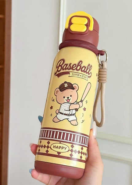 Kids 316L Stainless Steel Dual-Drinking Insulated Water Bottle