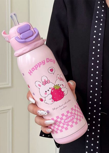 Kids 316L Stainless Steel Dual-Drinking Insulated Water Bottle