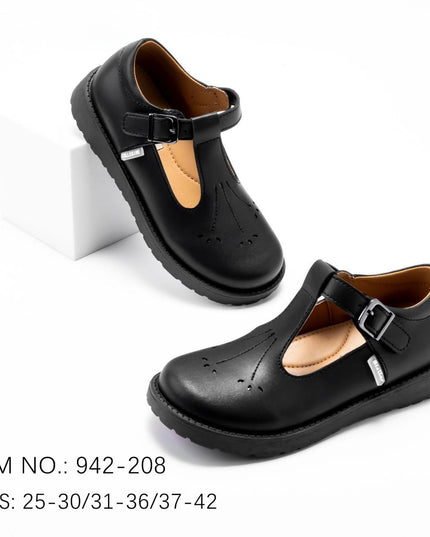 942208- Stellar Steps Matte Light School Shoes – Durable Rubber Sole, Easy to Maintain –