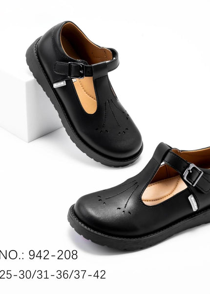 942208- Stellar Steps Matte Light School Shoes – Durable Rubber Sole, Easy to Maintain –