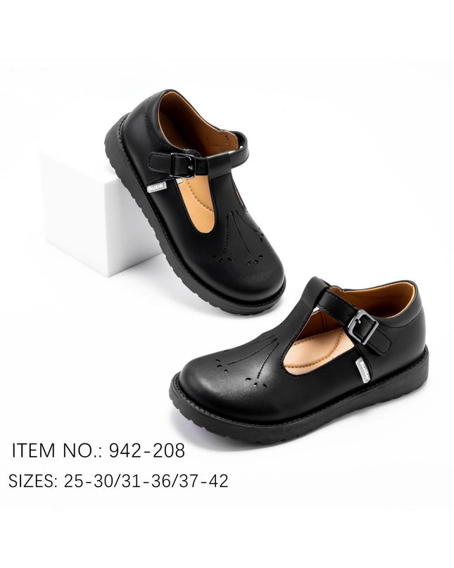 942208- Stellar Steps Matte Light School Shoes – Durable Rubber Sole, Easy to Maintain –