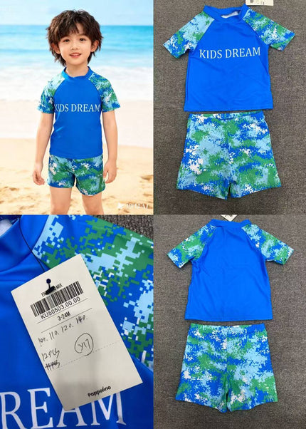 Boys Blue 2-Piece Swim Set – Top & Shorts