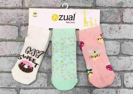 3 Pack Unisex Baby Socks - Cotton