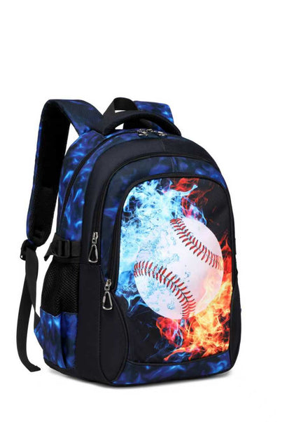 Basket Ball, Unisex School Backpack - 3 in 1 (Lunch bag, Pencil Pouch, Backpack)