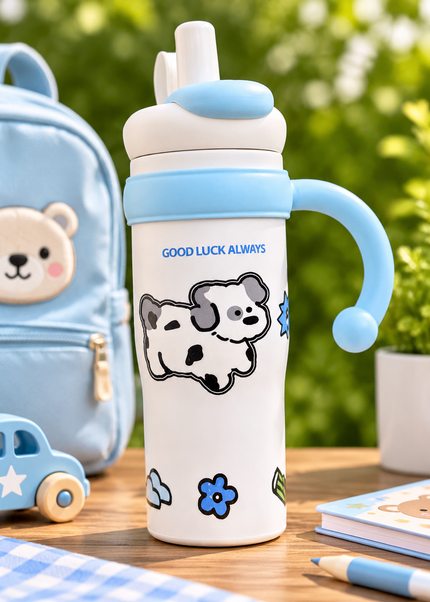 Kids & School Vacuum Stainless Steel Straw Tumbler Mug (860ml)