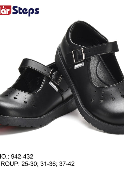 Stellar Steps Girls Matte School Shoe - 942-432