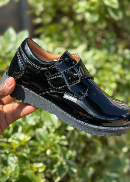 S942501 - Stellar Steps Patent Wipe-Clean School Shoes – Stylish, Light, No Polish Needed