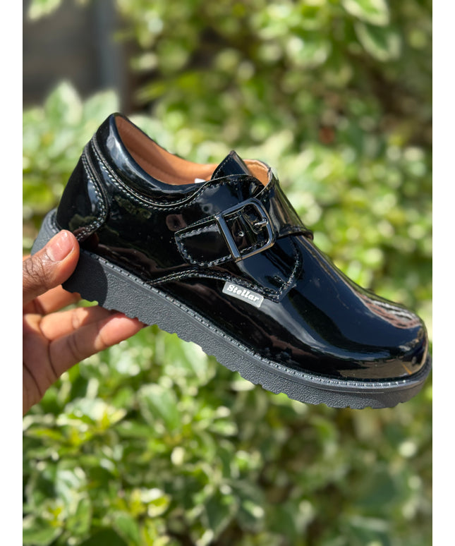 S942501 - Stellar Steps Patent Wipe-Clean School Shoes – Stylish, Light, No Polish Needed