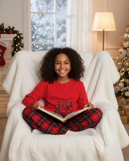 Cotton Girl's Quality Christmas themed Pajamas