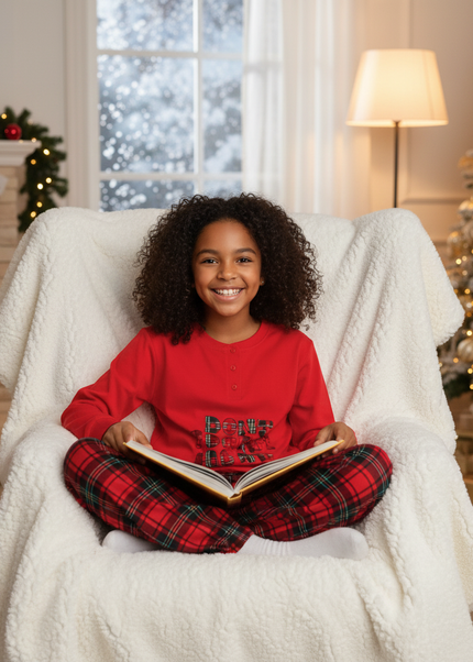 Cotton Girl's Quality Christmas themed Pajamas