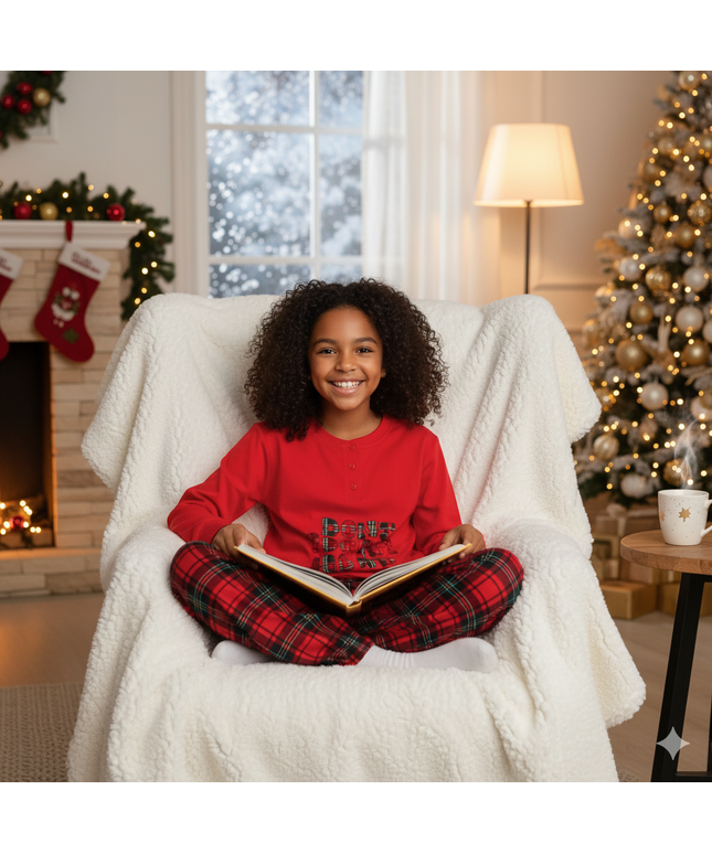 Cotton Girl's Quality Christmas themed Pajamas