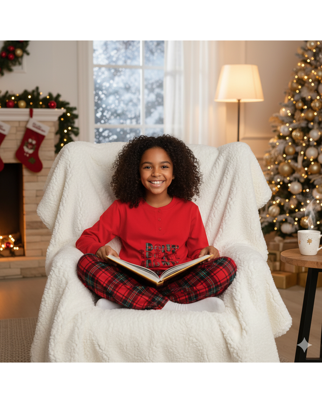 Cotton Girl's Quality Christmas themed Pajamas