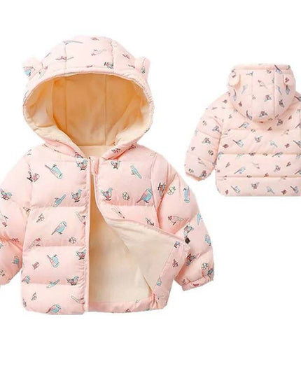 Toddlers Warm Jacket Bird Design