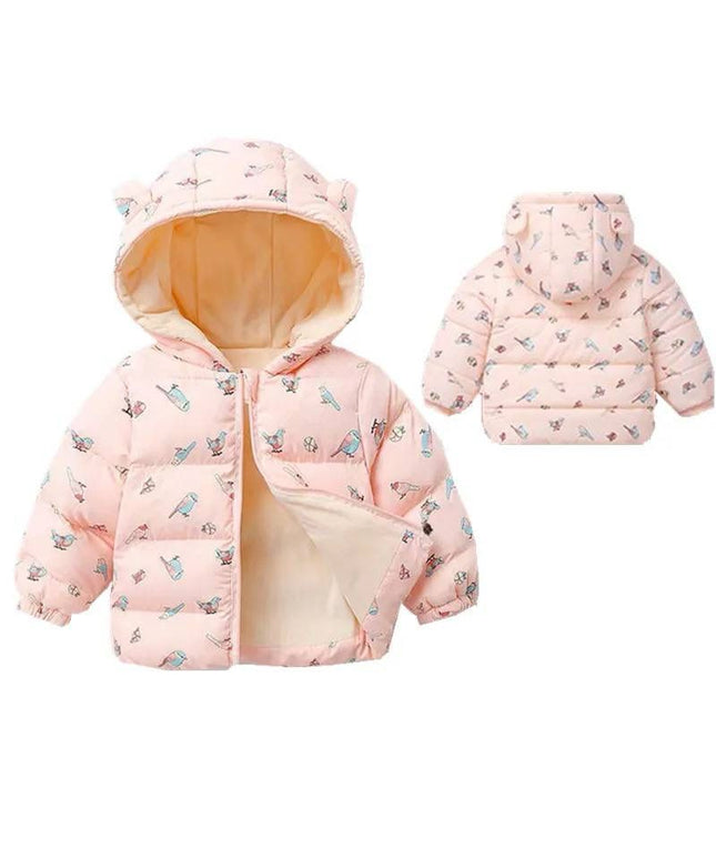 Toddlers Warm Jacket Bird Design