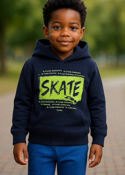 Boys’ “SKATE” Graphic Hoodie Track Suit