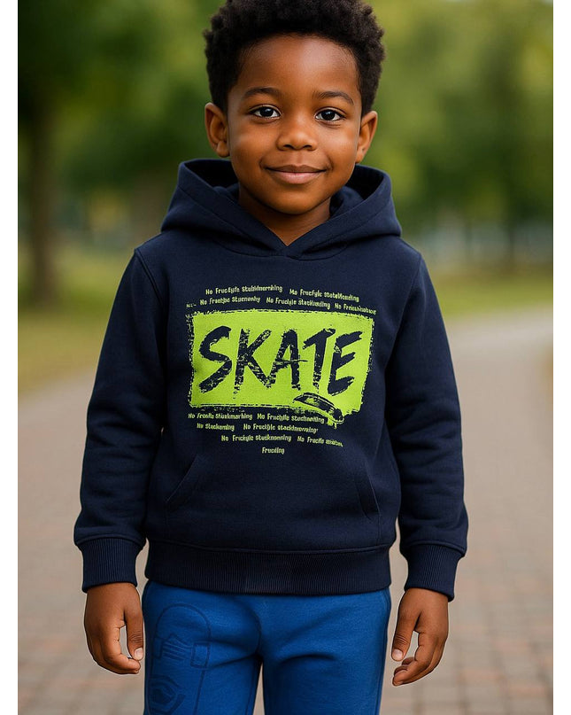 Boys’ “SKATE” Graphic Hoodie Track Suit