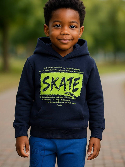 Boys’ “SKATE” Graphic Hoodie Track Suit