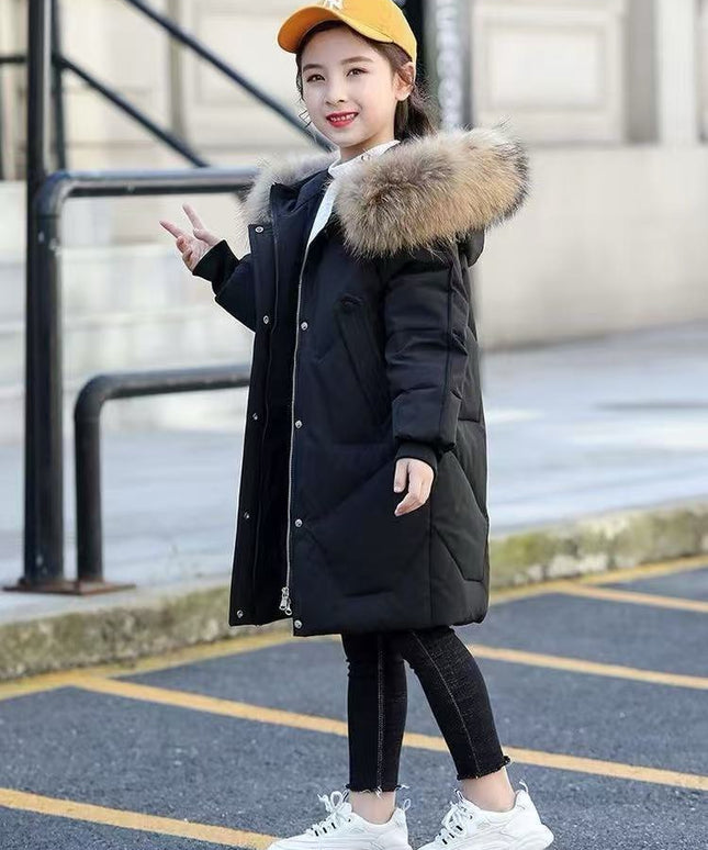 2025 - Unisex Luxe Longline Jacket – Elegant Cold-Season Coat with Fur Hood