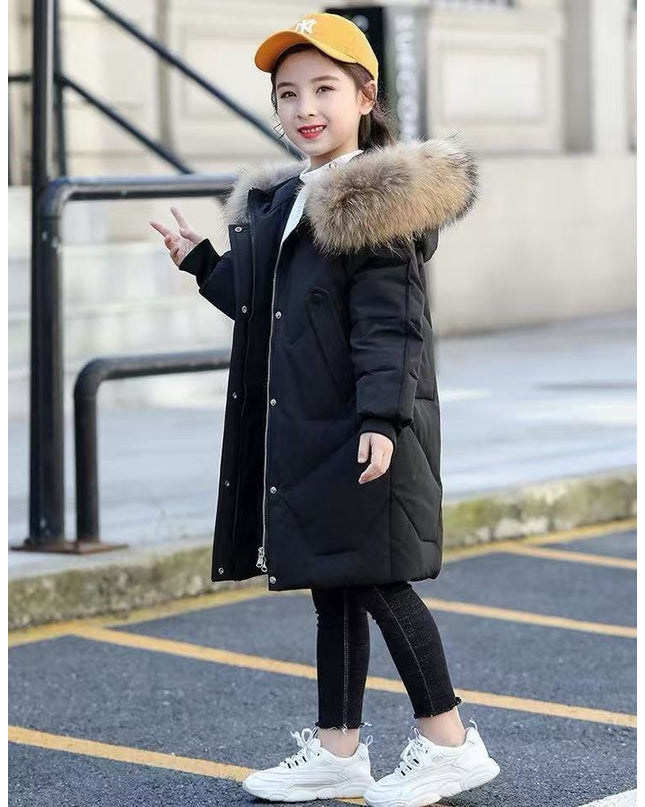 2025 - Unisex Luxe Longline Jacket – Elegant Cold-Season Coat with Fur Hood