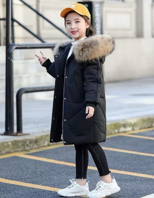 2025 - Unisex Luxe Longline Jacket – Elegant Cold-Season Coat with Fur Hood