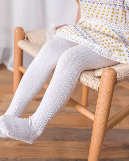 Ribbed Pattern Stockings for Girls